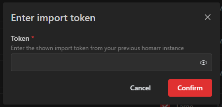 Onboarding import key input